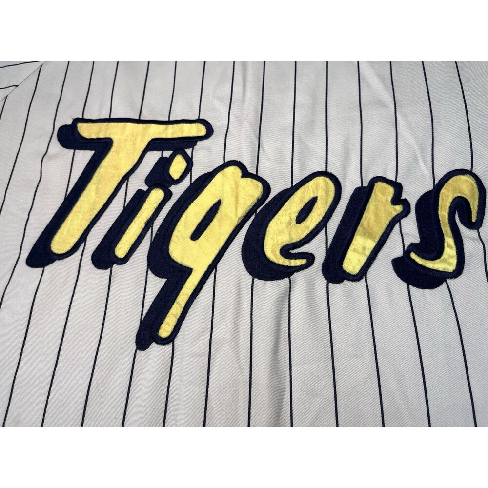 VTG 90s 00s Starter Detroit Tigers Pinstripe Jersey Men’s L Script Logo Rare MLB - Picture 10 of 10